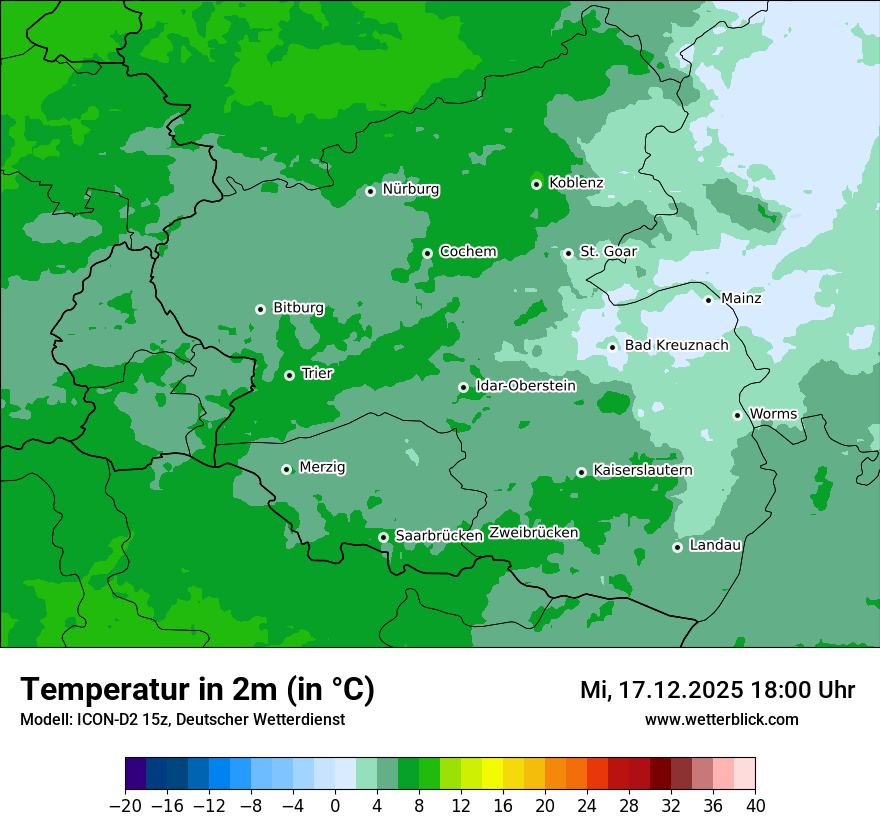 Modellkarten Temperatur