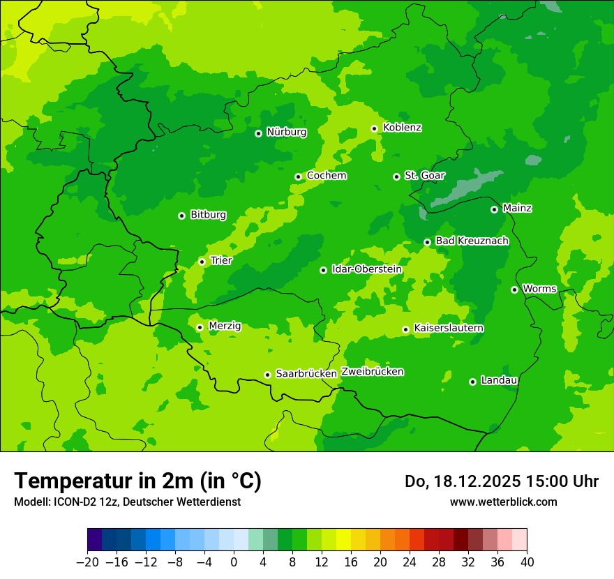 Modellkarten Temperatur
