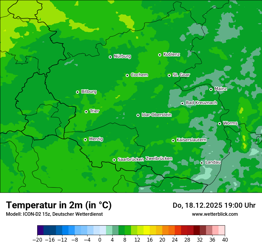 Modellkarten Temperatur