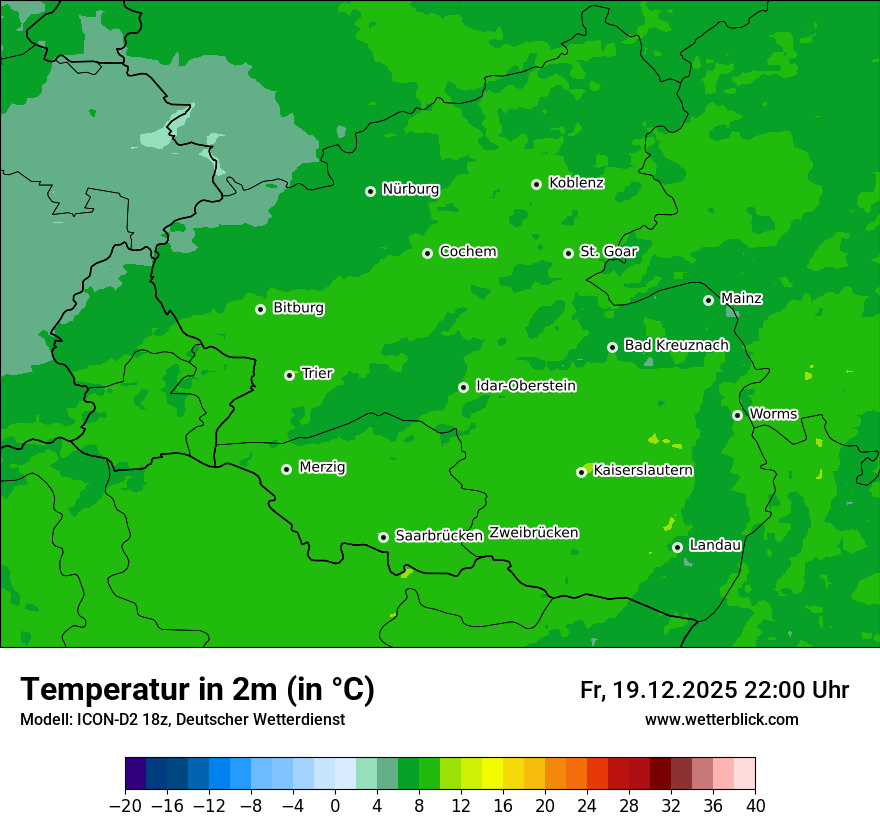 Modellkarten Temperatur
