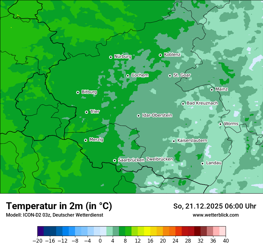 Modellkarten Temperatur