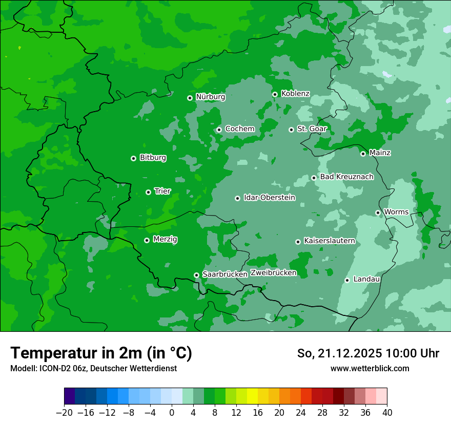 Modellkarten Temperatur