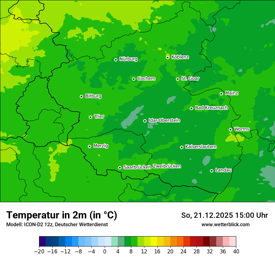 Modellkarten Temperatur