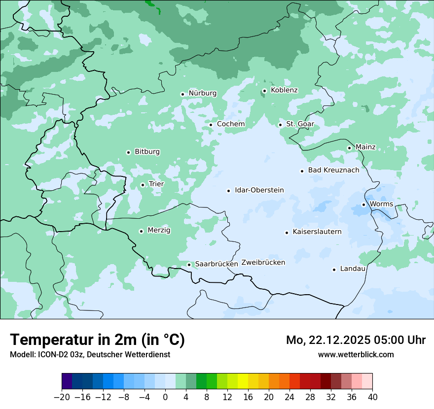 Modellkarten Temperatur