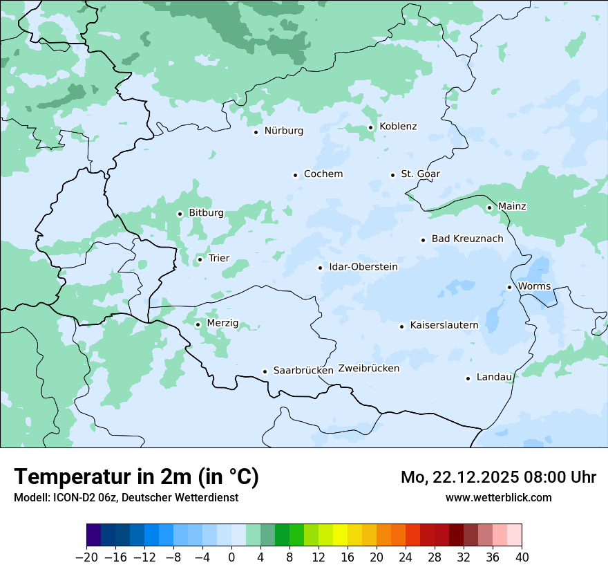 Modellkarten Temperatur