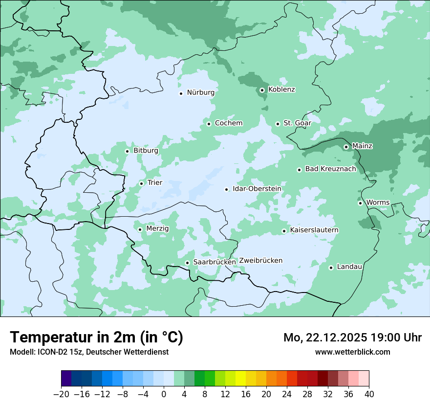 Modellkarten Temperatur