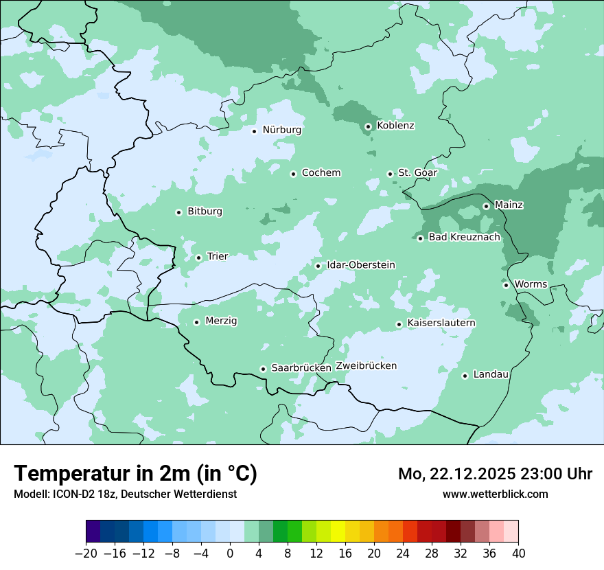 Modellkarten Temperatur