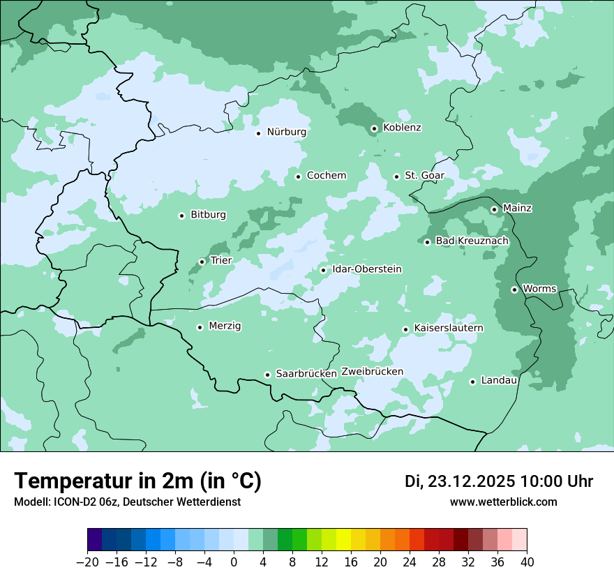 Modellkarten Temperatur