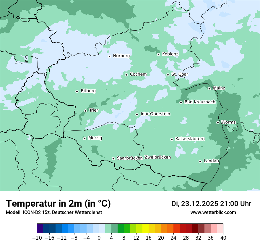 Modellkarten Temperatur