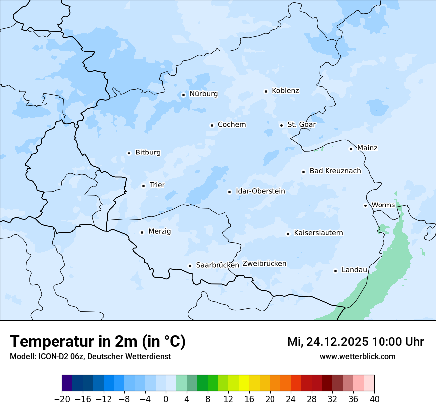 Modellkarten Temperatur