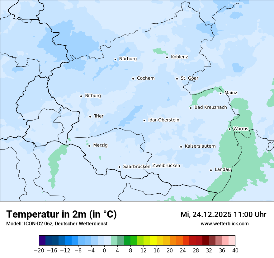Modellkarten Temperatur