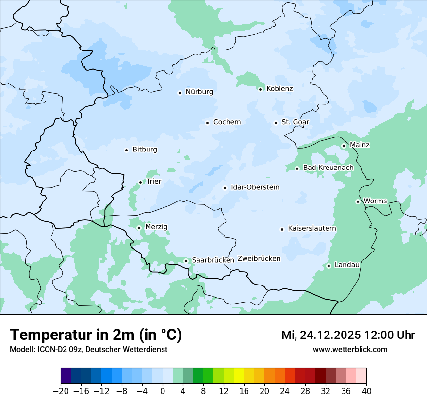 Modellkarten Temperatur