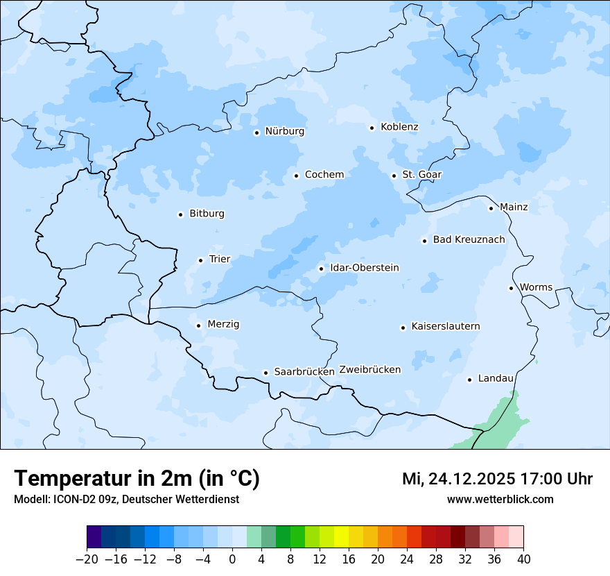 Modellkarten Temperatur