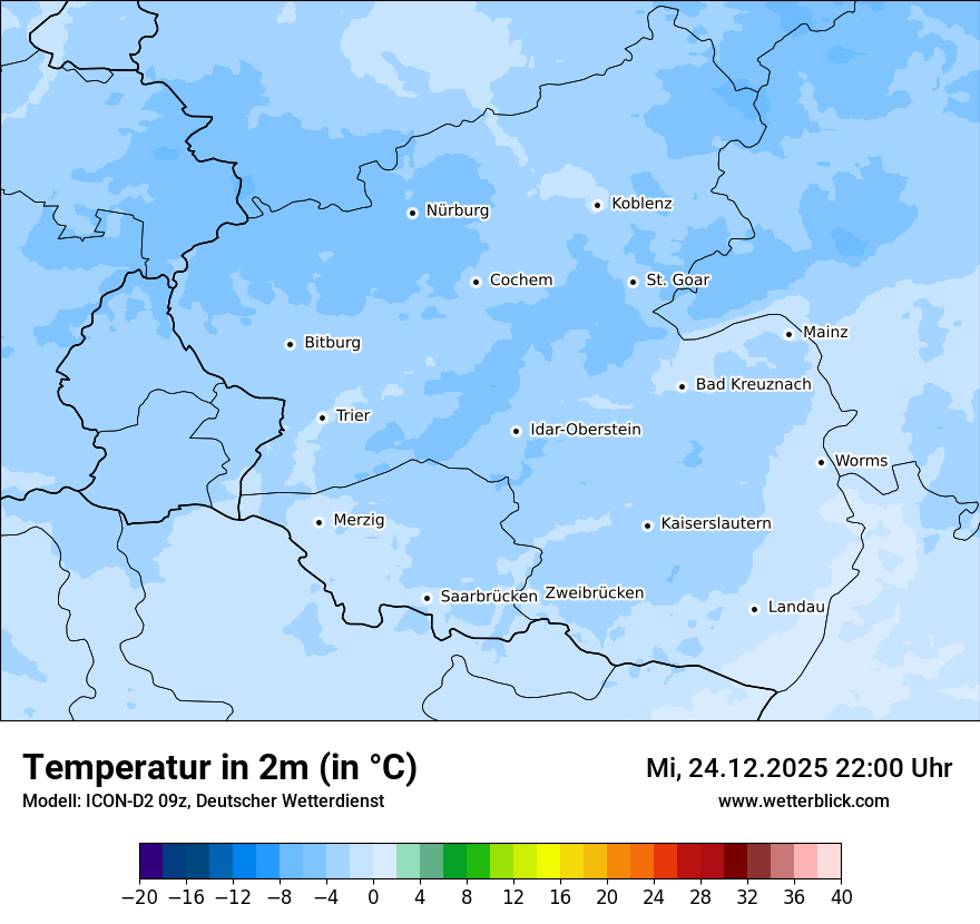 Modellkarten Temperatur
