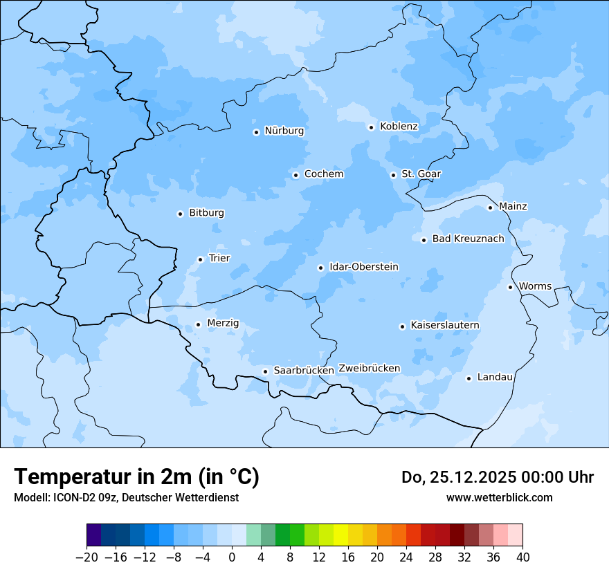 Modellkarten Temperatur