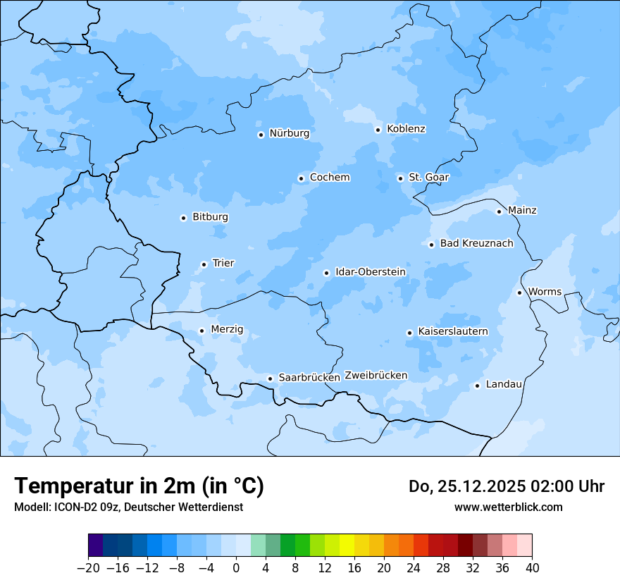 Modellkarten Temperatur