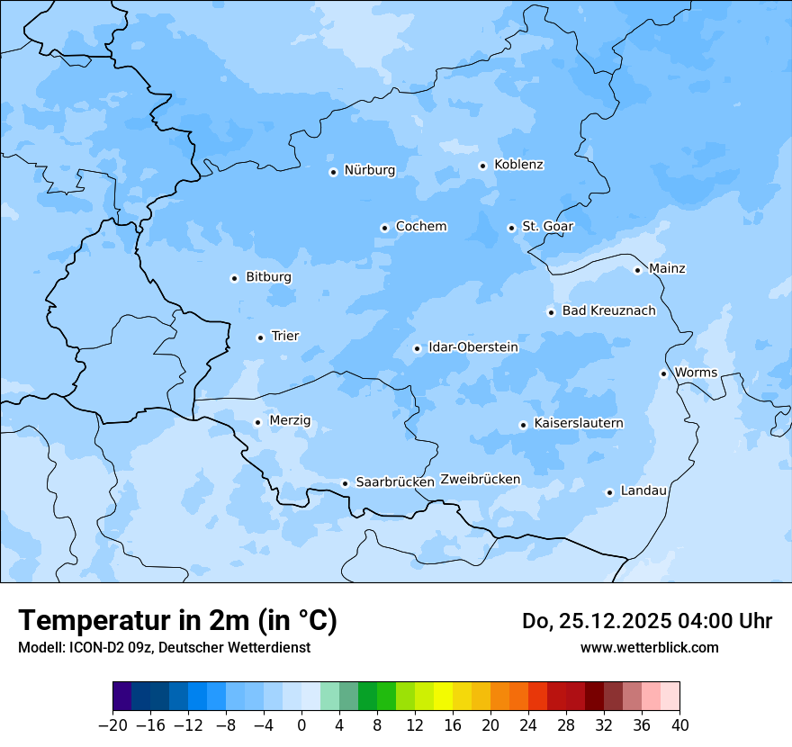 Modellkarten Temperatur