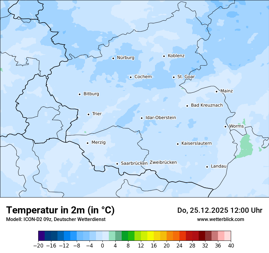 Modellkarten Temperatur