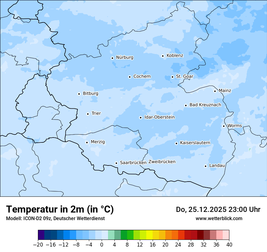 Modellkarten Temperatur