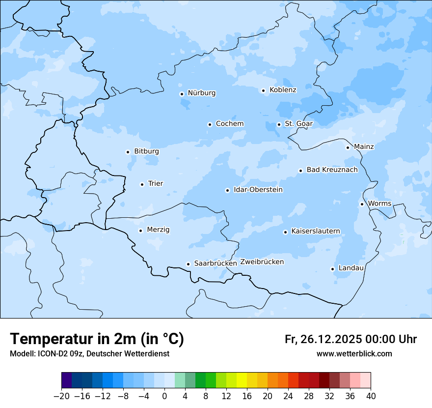 Modellkarten Temperatur