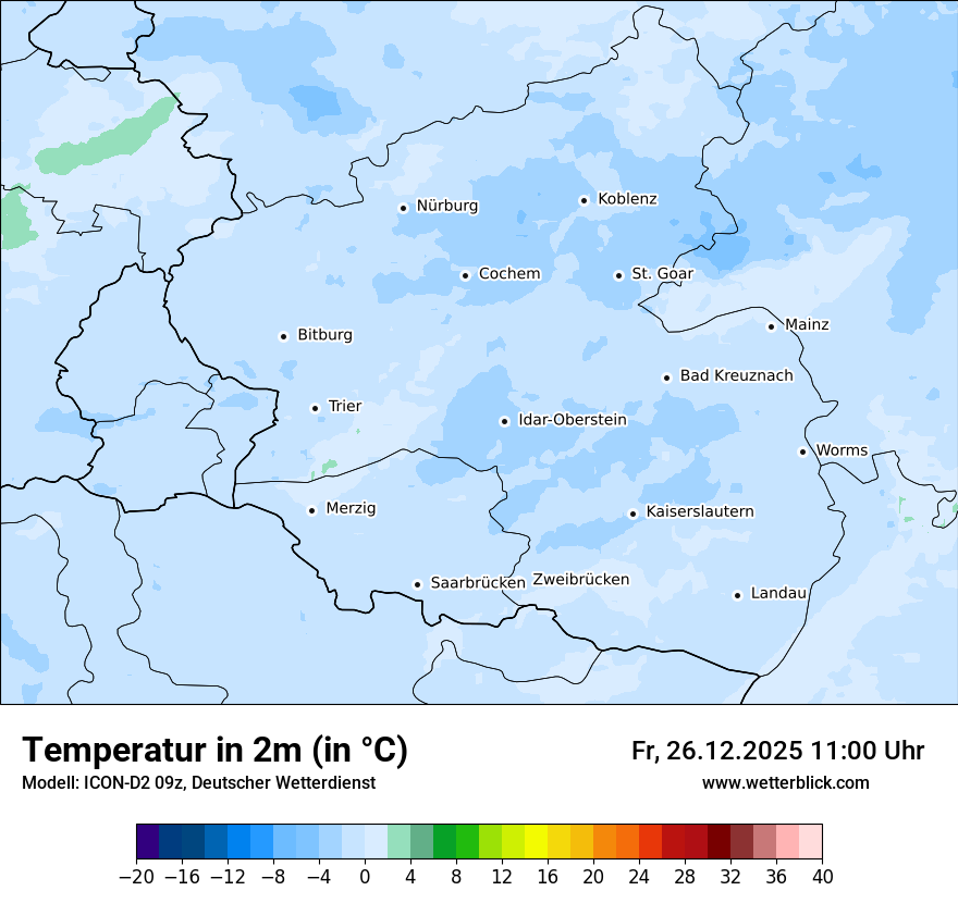 Modellkarten Temperatur