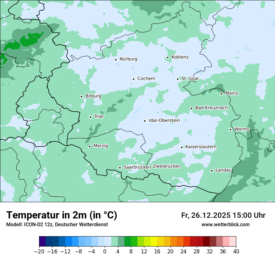 Modellkarten Temperatur