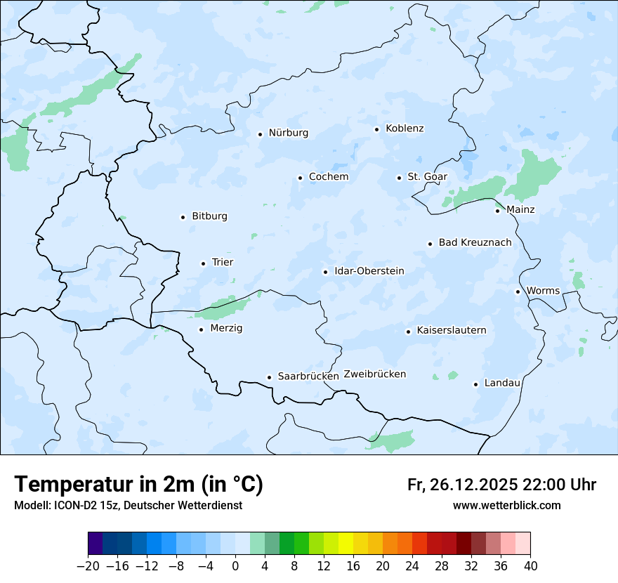 Modellkarten Temperatur