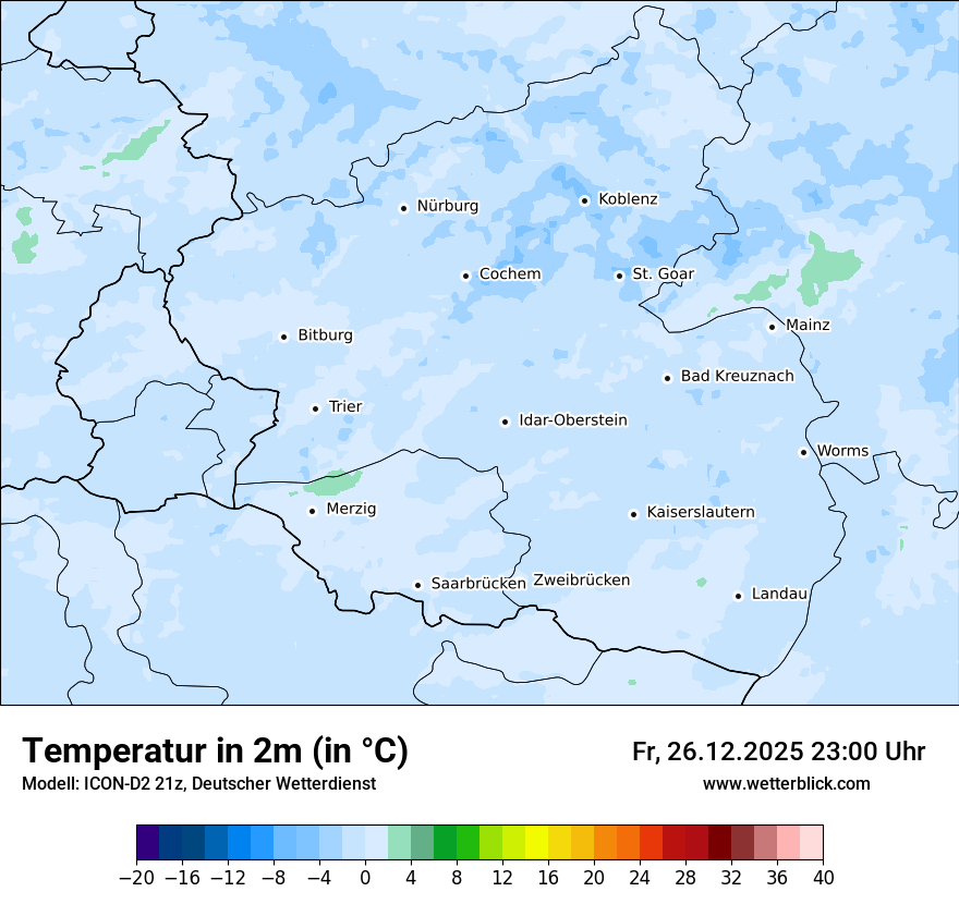 Modellkarten Temperatur
