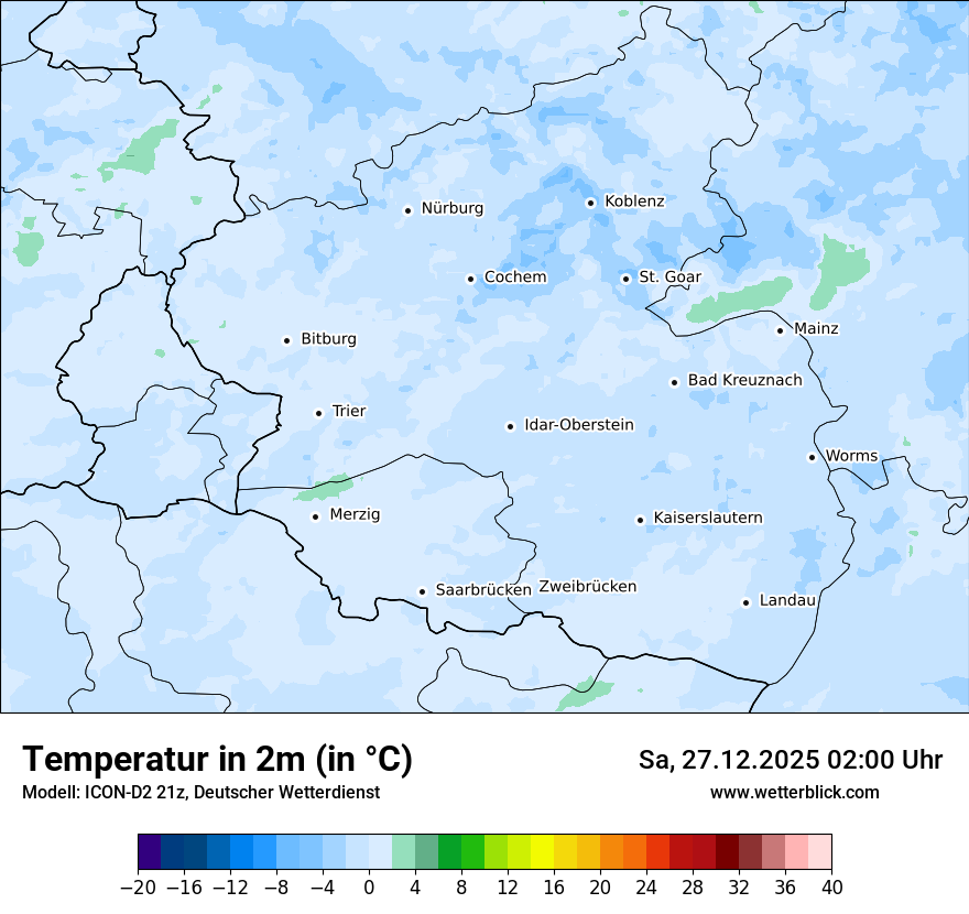 Modellkarten Temperatur