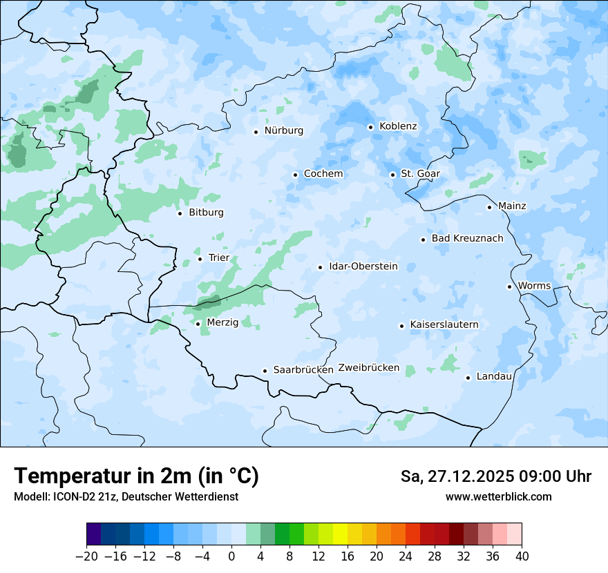 Modellkarten Temperatur