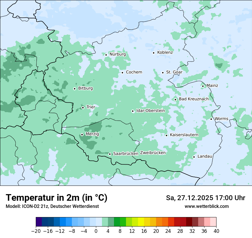Modellkarten Temperatur