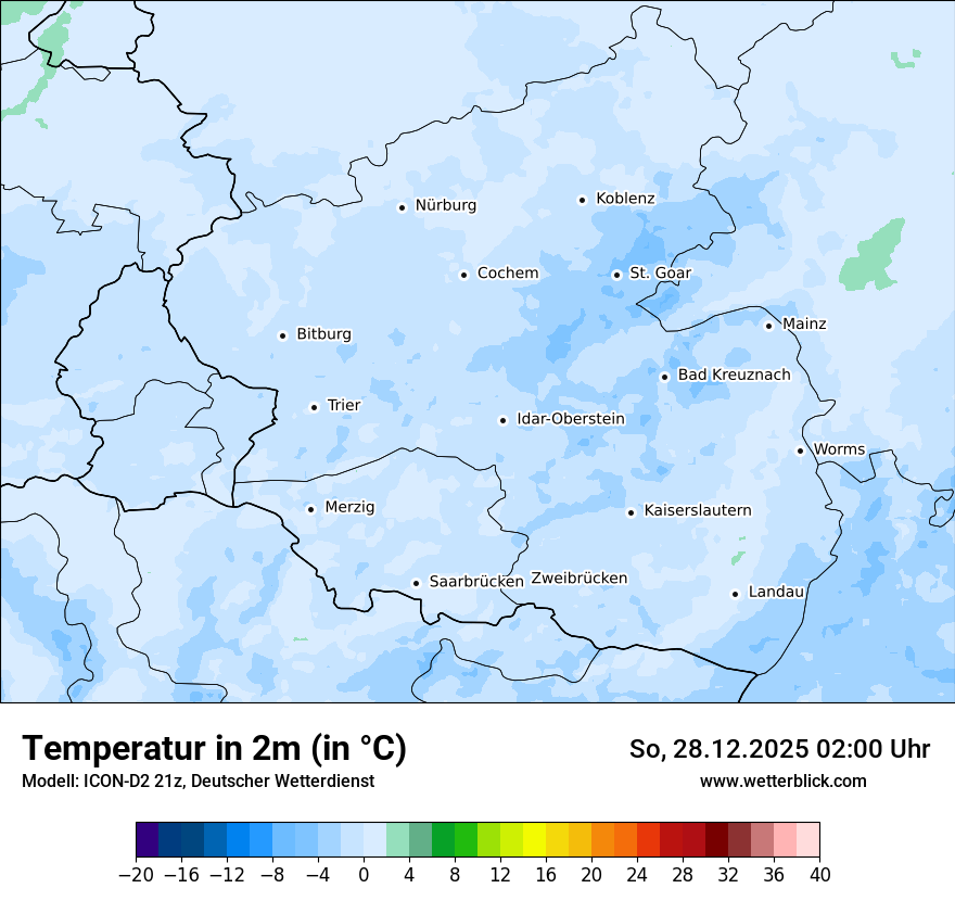 Modellkarten Temperatur