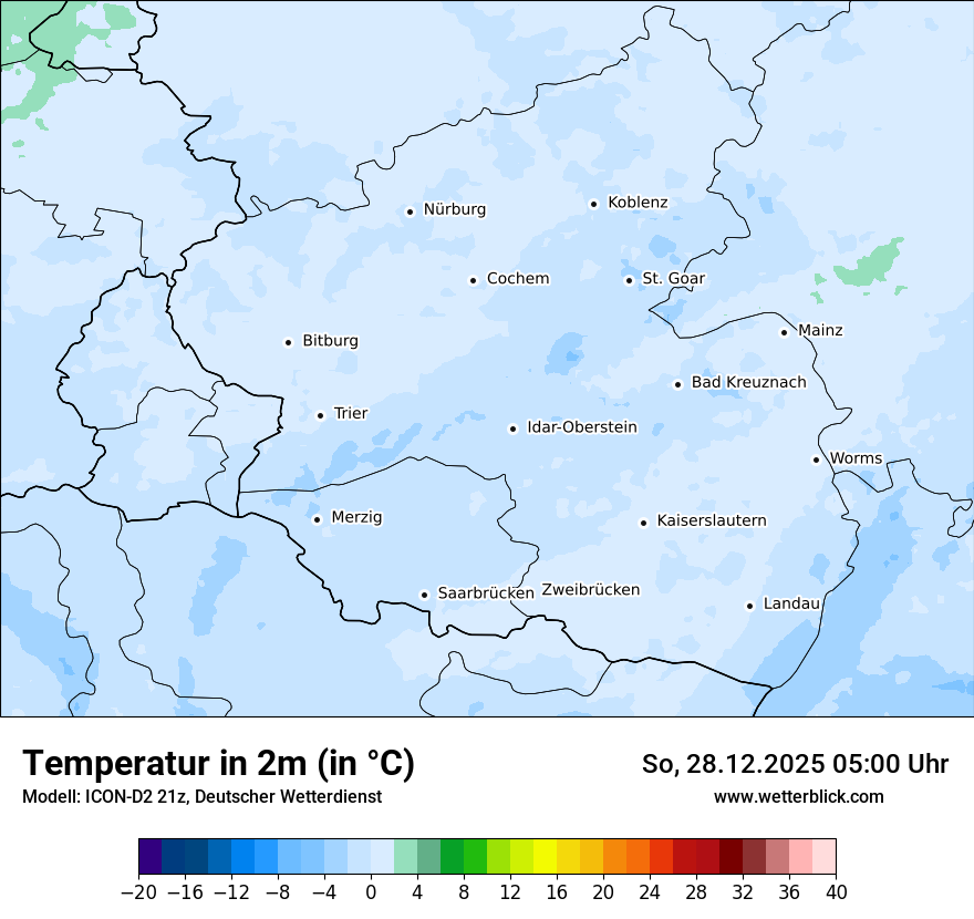 Modellkarten Temperatur