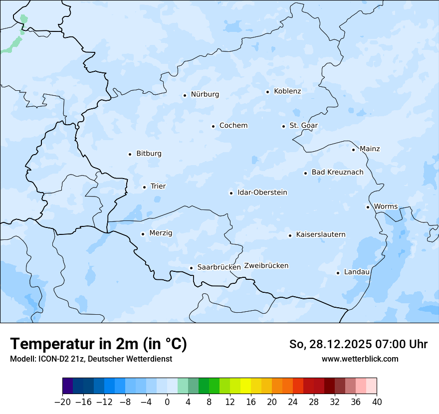 Modellkarten Temperatur
