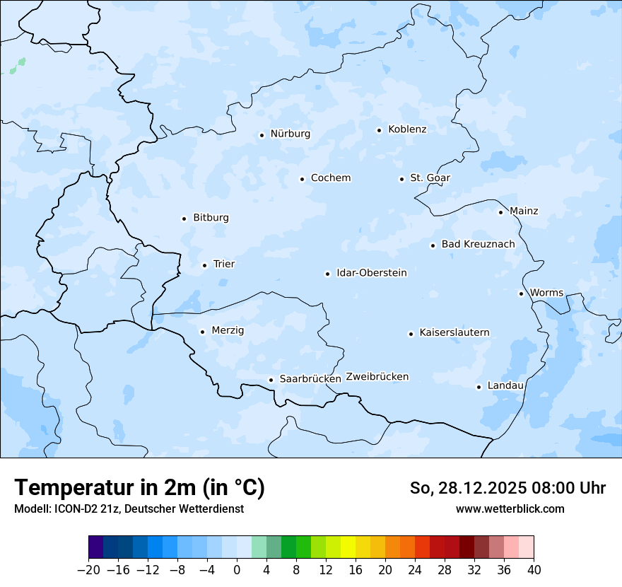 Modellkarten Temperatur