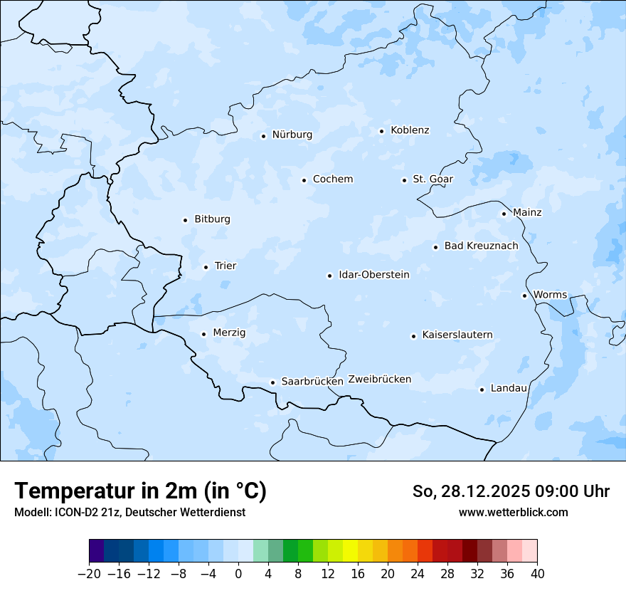 Modellkarten Temperatur