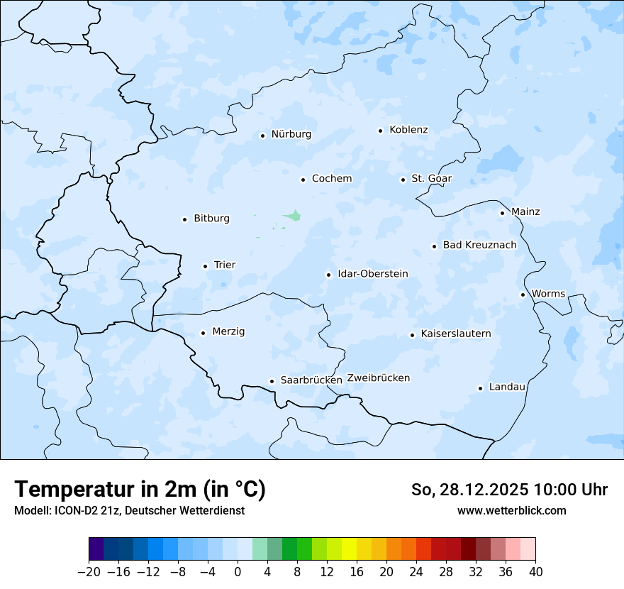 Modellkarten Temperatur