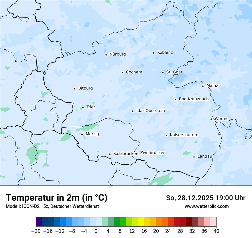 Modellkarten Temperatur