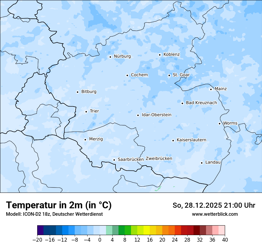 Modellkarten Temperatur