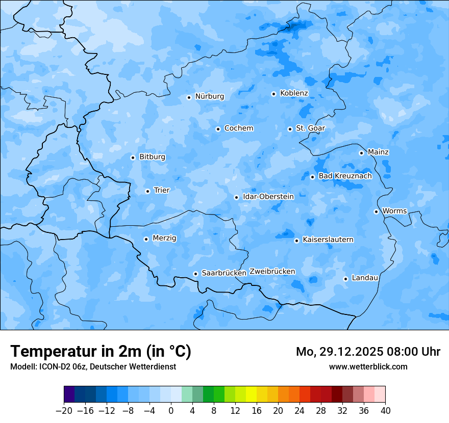 Modellkarten Temperatur