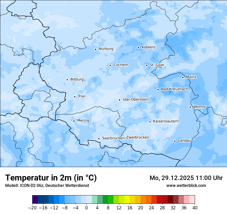 Modellkarten Temperatur