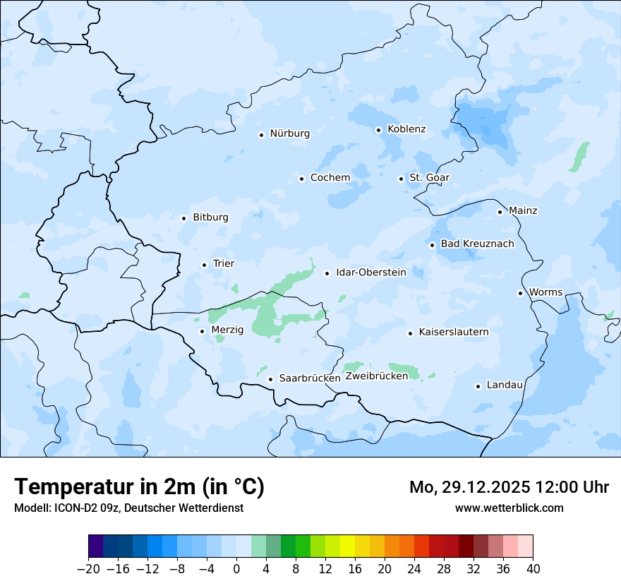 Modellkarten Temperatur