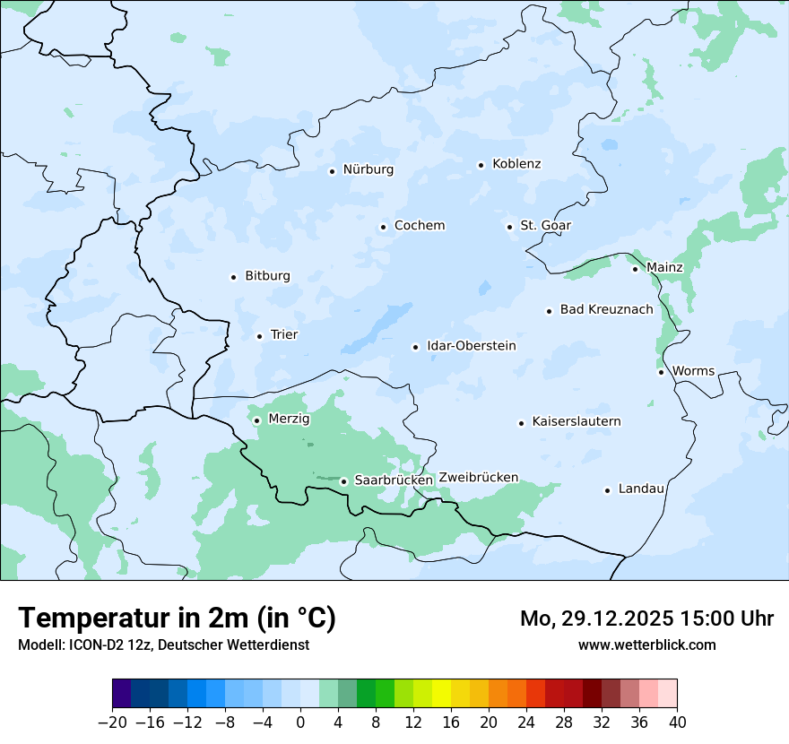 Modellkarten Temperatur