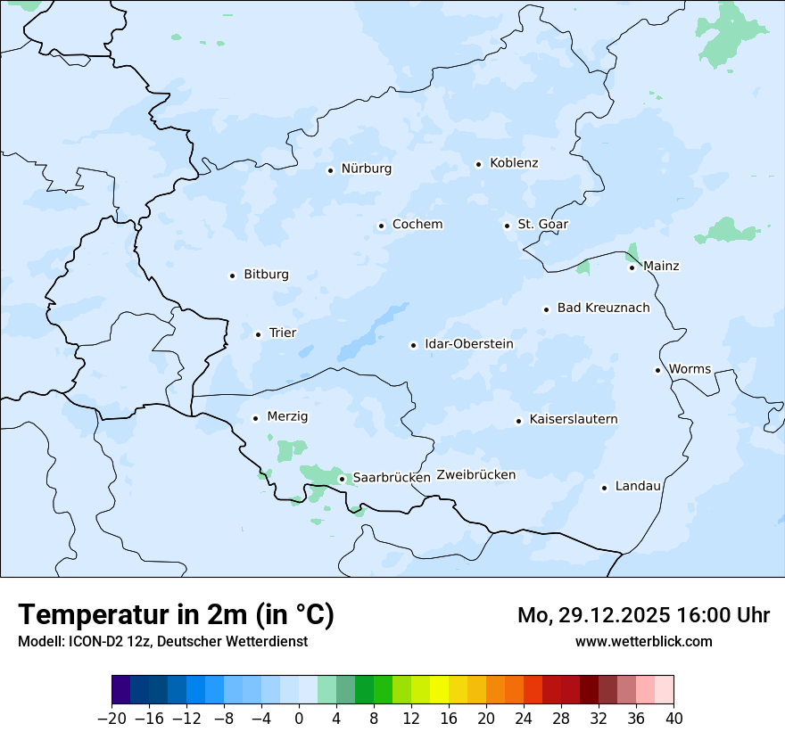 Modellkarten Temperatur