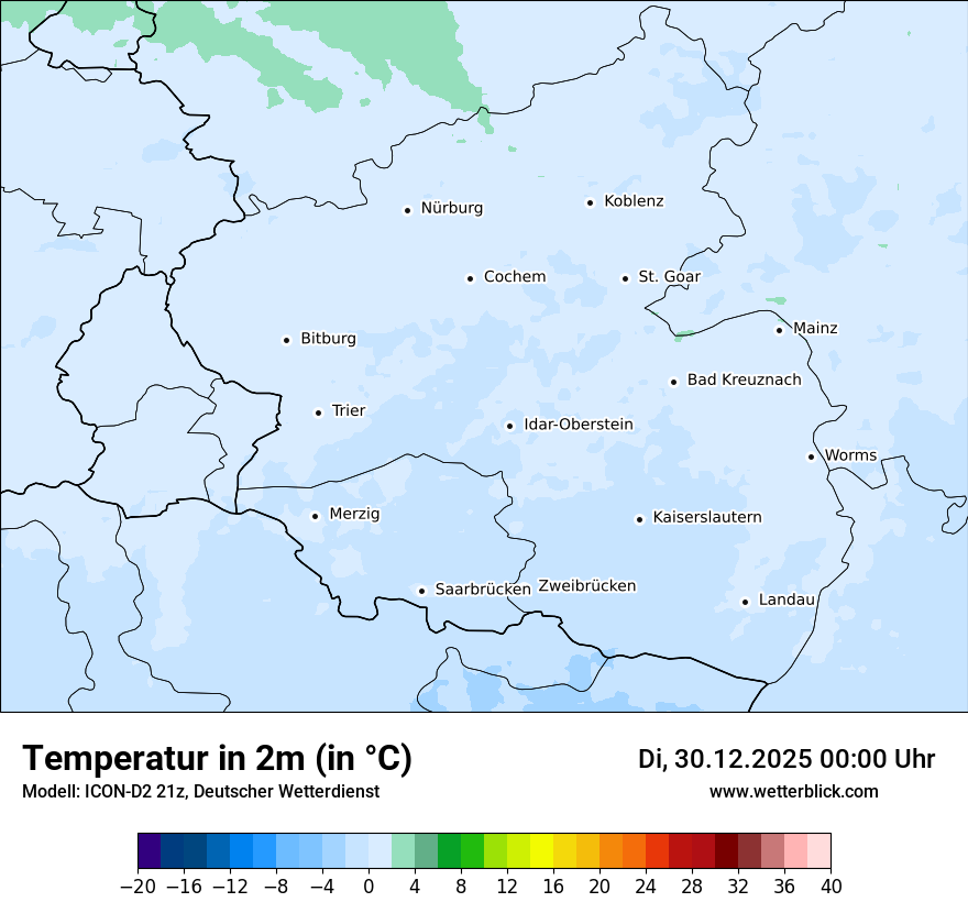 Modellkarten Temperatur