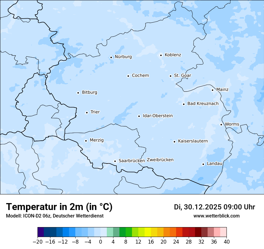 Modellkarten Temperatur