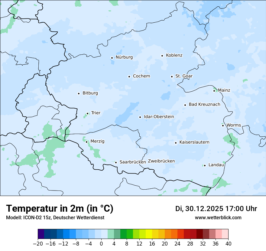 Modellkarten Temperatur