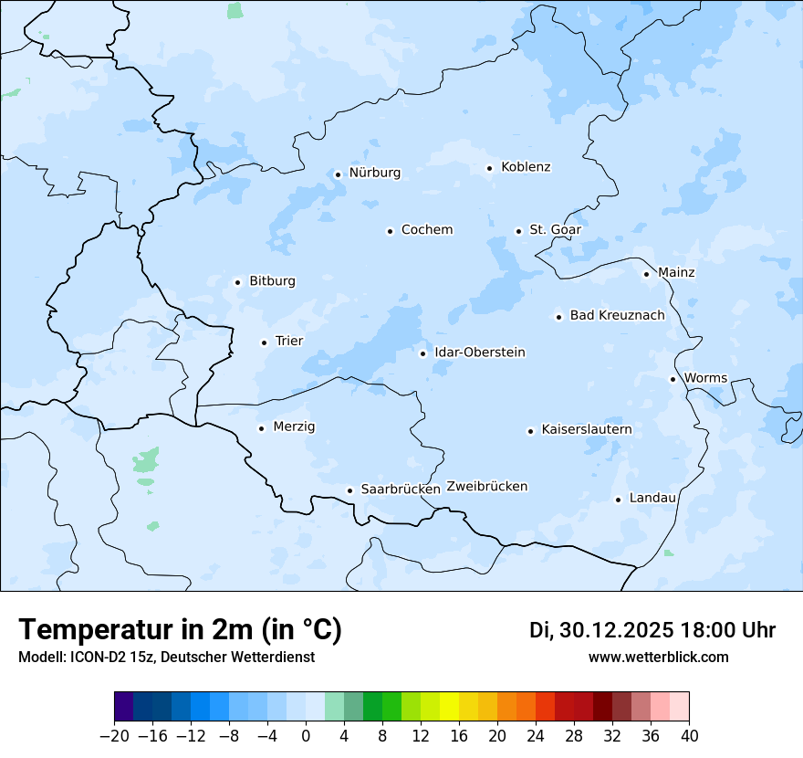 Modellkarten Temperatur