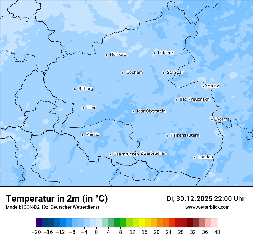 Modellkarten Temperatur