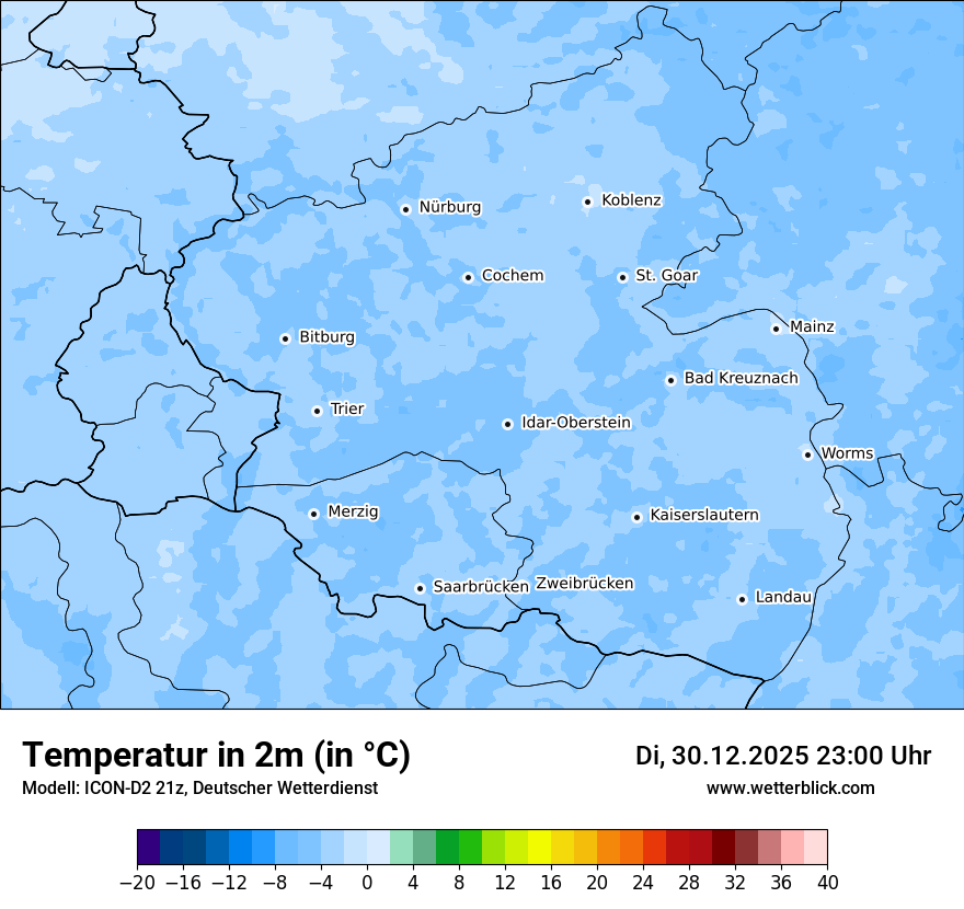Modellkarten Temperatur
